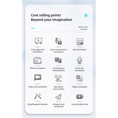 2025 nouveau traducteur 8-en-1, APPLICATION DE traduction d'appels vocaux et vidéo, interprétation simultanée, plus de 138 langues en ligne, 10