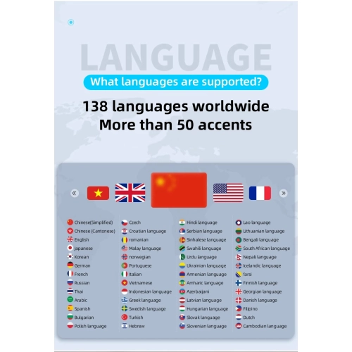 2025 nouveau traducteur 8-en-1, APPLICATION DE traduction d'appels vocaux et vidéo, interprétation simultanée, plus de 138 langues en ligne, 10