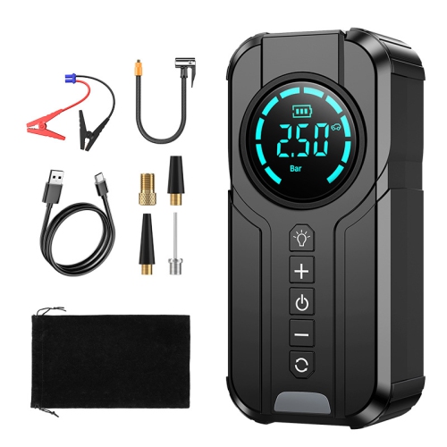 THE WAY  Car Emergency Starting Power Supply, Air Pump, Integrated Jump Starter, Multi-Function Portable Battery Charging Ignition Starter - 6000 Mah