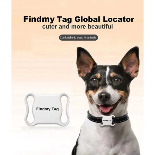 Global positioning pet locator, Android IOS universal cat and dog tracking anti-lost artifact, smart pet tracker - white