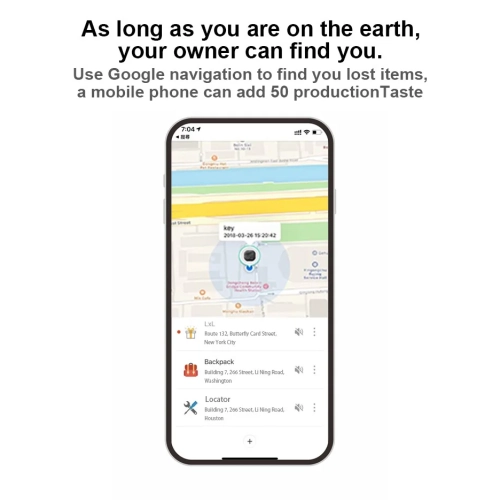 Global positioning pet locator, Android IOS universal cat and dog tracking anti-lost artifact, smart pet tracker - white