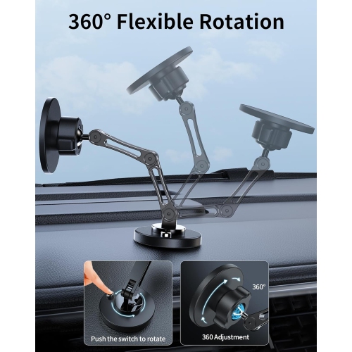 360° rotating magnetic car holder, magsafe mobile phone navigation holder car stable, fixed floating screen - standard version
