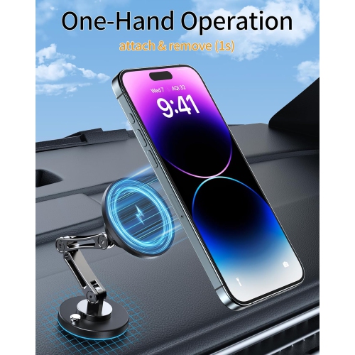 360° rotating magnetic car holder, magsafe mobile phone navigation holder car stable, fixed floating screen - standard version