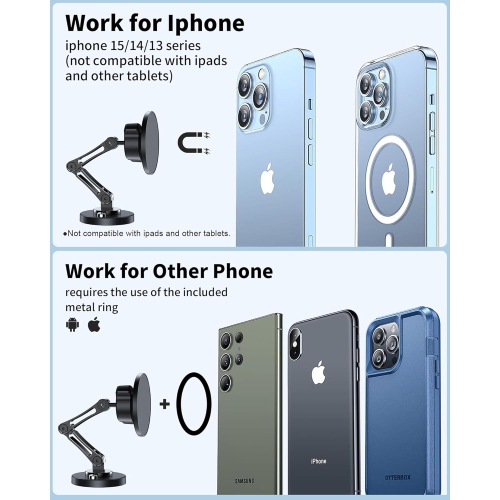 360° rotating magnetic car holder, magsafe mobile phone navigation holder car stable, fixed floating screen - standard version