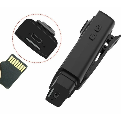 Mini body clip wearable security camera | 1080P HD + magnetic fixation | Intelligent detection, video recording and photo taking