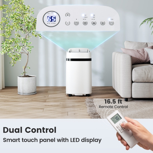 Gymax 12000 BTU Portable Air Conditioner w/ Fan & Dehumidifier Sleep Mode 24H Timer