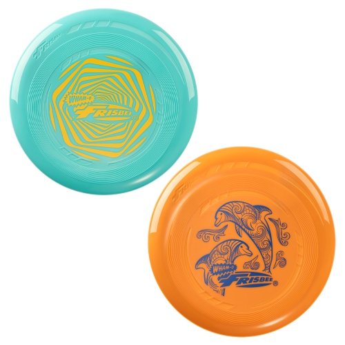 Wham-O Frisbee Go 2 Pack Flying Disc, 9 Inch Lightweight Toy Set for Beginners Outdoor Beach Park Backyard Game - 70g