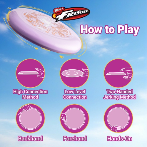 Wham-O Frisbee Freestyle Disc 160g, 10.5 Inch, Durable and Flexible PE for Outdoor Beach, Family Fun