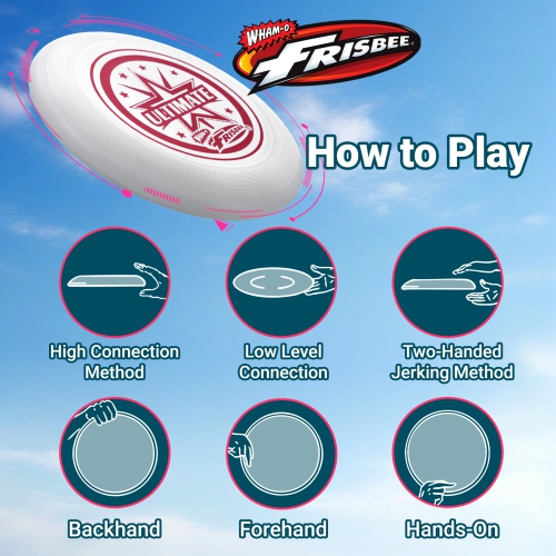 Wham-O Frisbee Official Ultimate 175g Flying Disc, 10.75 Inch, for Competition and Professional Training - 2 Pack