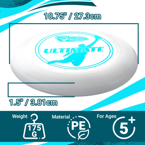 Wham-O Frisbee Official Ultimate 175g Flying Disc, 10.75 Inch, for Competition and Professional Training
