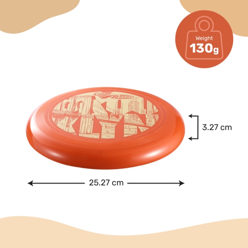 Wham-O Frisbee Cool Flyer Flying Disc, 9.95 Inch Lightweight Toy Outdoor Beach Park Backyard Game - 130g