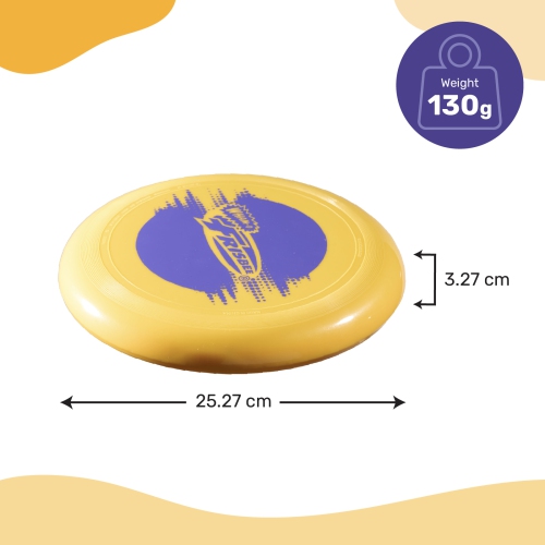 Wham-O Frisbee Cool Flyer Flying Disc, 9.95 Inch Lightweight Toy Outdoor Beach Park Backyard Game - 130g