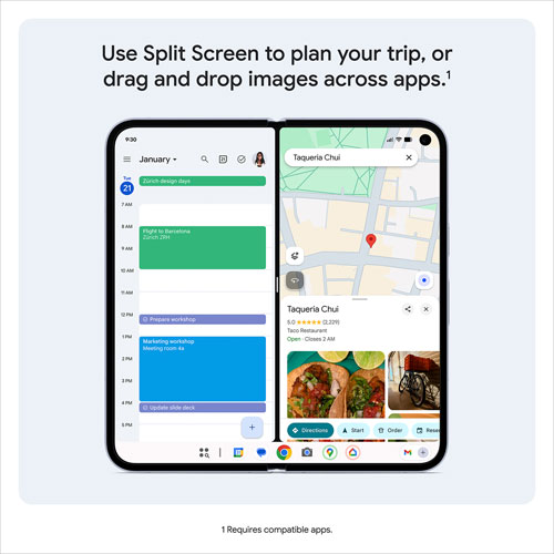 Pixel 10 Pro Fold de 1 To de Google - Pierre de lune - Téléphone intelligent Android déverrouillé avec Gemini