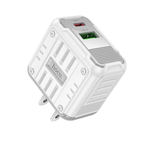 PD 20W USB-C + QC3.0 USB-A Dual Ports Wall Charger Power Adapter