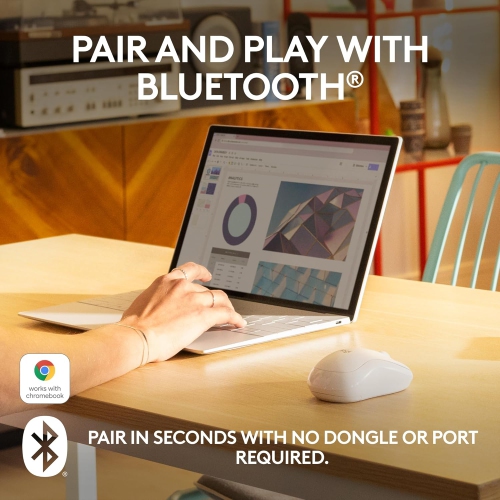 Remis à neuf Souris Bluetooth sans fil compacte M240 Silent de Logitech Batterie de 18 mois à suivi fluide pour Windows, Mac, Chrome, compatible avec