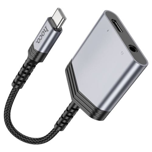 2 in 1 USB-C Male to USB-C Female & 3.5mm Audio Jack Female Adapter Connector