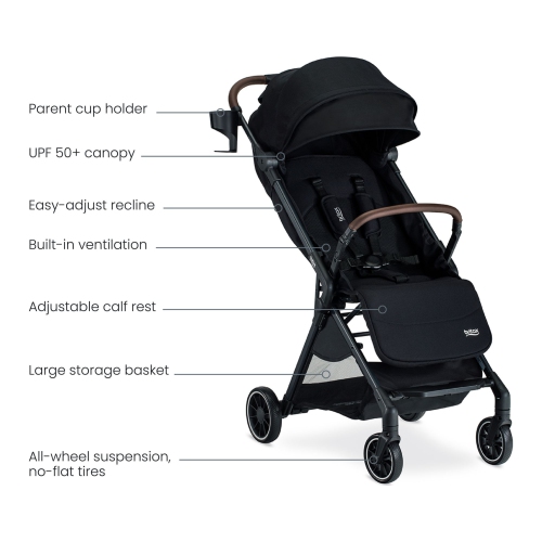 Britax Juniper Compact Stroller - Raven Black