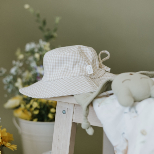 Chapeau de soleil pour bébé Petit Coulou - Vichy