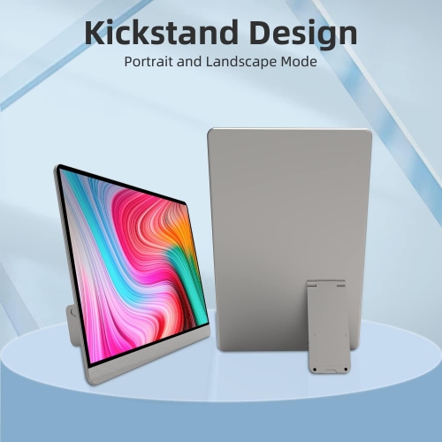 AYY 16.1" FHD 1080P Portable Monitor with USB-C, HDMI, HDR IPS and Built-in Stand/Speakers for for PC Mac Mobile PS4/5 Xbox Switch