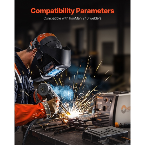 VEVOR 200Amp Spool Gun with 20FT Cable, Compatible with Hobart lronMan 240 Mig Welders, Suitable for 0.030" and 0.035" Flux Core/Solid/Aluminum