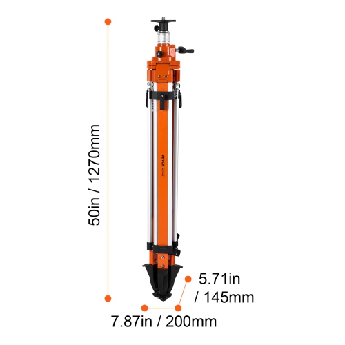 Trépied de niveau laser VEVOR 45.07-114.37&nbsp;po, support fileté 5/8"-11, trépied à hauteur réglable, avec bulle de niveau et limiteur de diffusion
