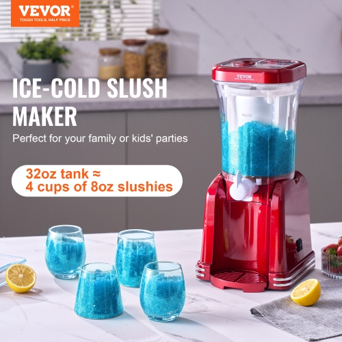 VEVOR Slushy Machine for Home, 32oz Tank Home-use Margarita Machine, Smoothie Frozen Drink Maker with Food-grade Materials, Slushie Machine for Home