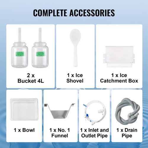 VEVOR 529.1LBS/24H Commercial Snowflake Ice Machine,Snowflake Ice Maker,Stainless Steel Ice Shaver Machine,Electric Snow Cone Maker,Liquid Cooling