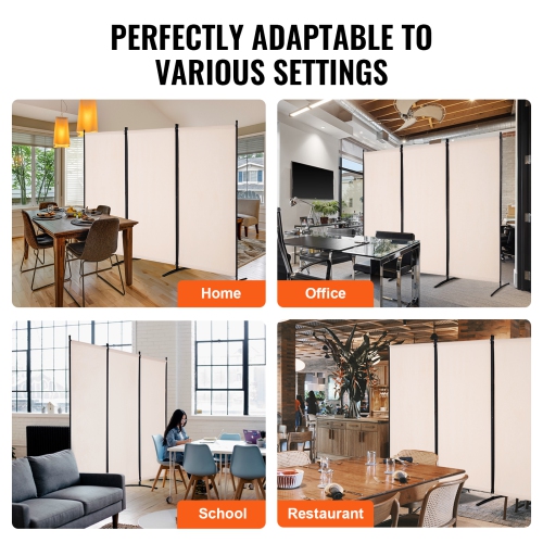VEVOR Room Divider, 3 Panels Room Divider, Folding Privacy Screen and Portable Partition Divider for Room Separation, Freestanding Room Partitions