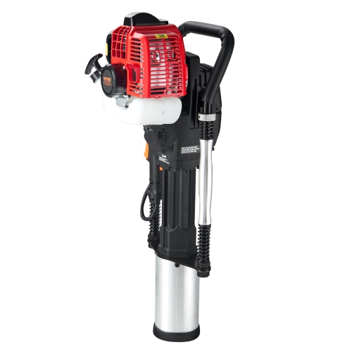 VEVOR 52cc Gas-Powered T Post Driver, 2-Stroke Engine Gasoline Fence Piling Pounder, 1300W Portable Piledriver with 3 Post Driving Head(49/69/100 mm)