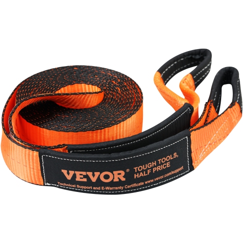 VEVOR 3" x 30' Off-Road Recovery Kit, Heavy Duty Winch Recovery Kit with 30,000 lbs Tow Strap, 44,092 lbs D-Ring Shackles, Shackle Receiver and