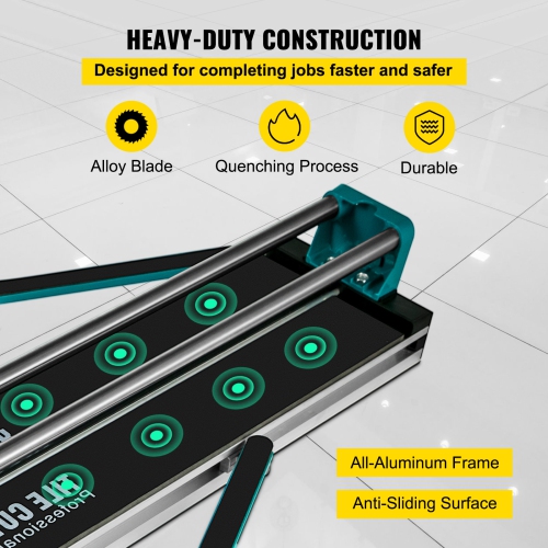 VEVOR 48"/1200mm Manual Tile Cutter Cutting Machine with Laser Guide for Ceramic