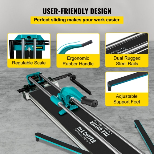 VEVOR 48"/1200mm Manual Tile Cutter Cutting Machine with Laser Guide for Ceramic