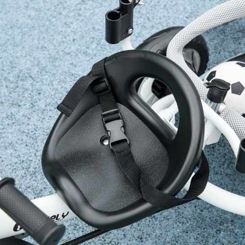 Qaba 6 in 1 Toddler Tricycle, Kids Trike with Foldable Canopy, Removable Parent-Push Handle and Cover, Storage Basket, 5-Point Safety Belt, for Child