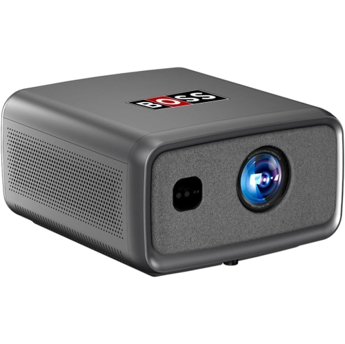 Boss Projector S8A 4K Portable, Projector w/ screen & mount, Indoor & Outdoor, WiFi & Bluetooth, Auto Focus, Google TV, 3GB RAM 128GB Storage ,