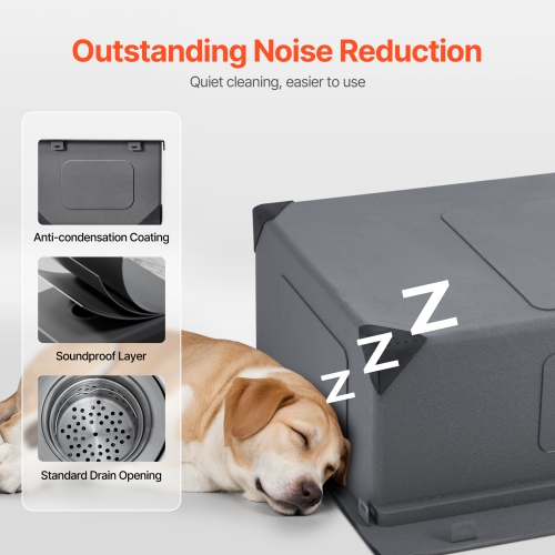 Poste de travail pour évier de cuisine VEVOR 33&nbsp;po, 304 éviers à montage supérieur en acier inoxydable, cuve simple encastrable avec