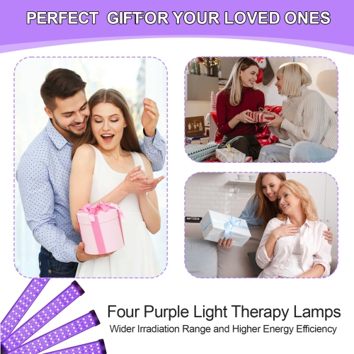 4-Head Home Tanning Lamp with 3 Modes and 5 Brightness Levels, Portable Skin Beautifying Lamp with Telescopic Stand