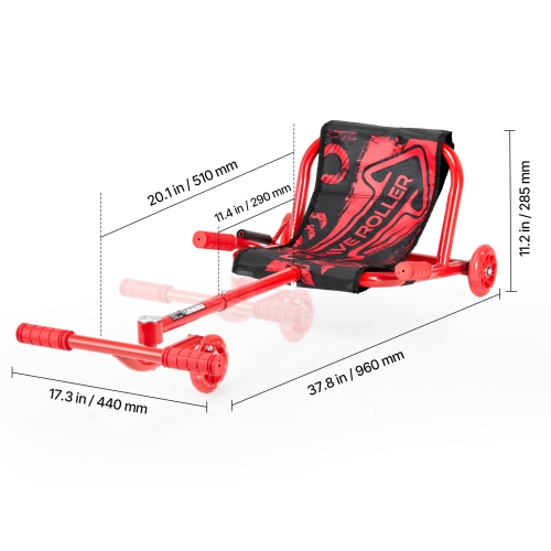 VEVOR Ride on Scooter, Load Capacity of 132 lbs, Swing Side-to-Side for Amazing Ride Powered by Zig-Zag Motion, Ride on Drifting Toy for Ages 4+,