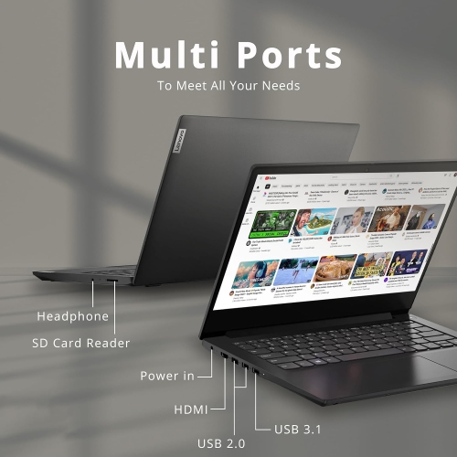 Open Box - Lenovo Ideapad 3 14" HD Laptop, Intel Pentium Gold 6405U Processor, 512GB PCIe SSD, 12GB RAM, Intel UHD Graphics, Speakers, Webcam, WiFi,