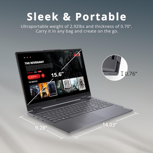 Open Box - Lenovo Yoga 7i 2-in-1 15.6" FHD Touchscreen Laptop, Intel i5-1135G7, 2TB SSD, 8GB RAM, Intel Iris Xe Graphics, Backlit Keyboard, Finger