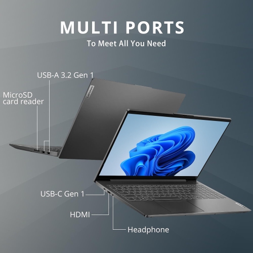 Open Box - Lenovo IdeaPad 5i 15.6" FHD IPS Touchscreen Laptop, Intel i5-1135G7, 2TB PCIe SSD, 8GB RAM, Intel Iris Xe Graphics, Backlit Keyboard,