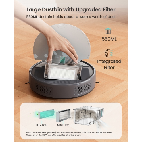 Lefant Robot Vacuum Cleaner with 4500Pa Suction, APP/Remote/Voice Control,Ideal for Pet hair, M310