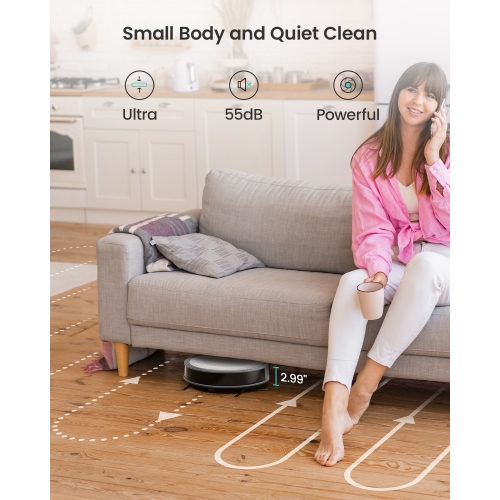 Lefant Robot Vacuum Cleaner with 4500Pa Suction, APP/Remote/Voice Control,Ideal for Pet hair, M310
