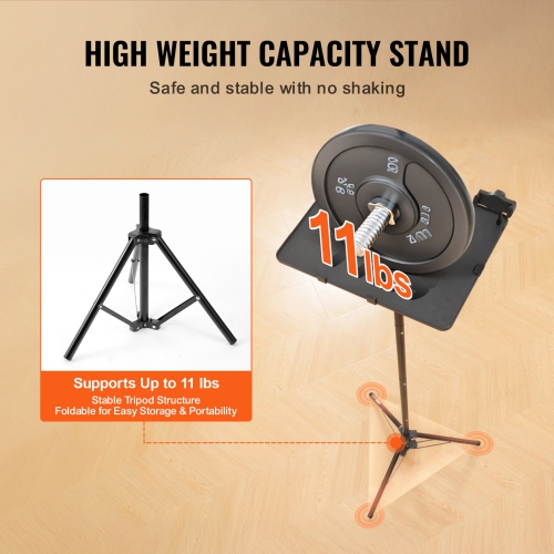 VEVOR Projector Stand, Laptop Stand Tripod Adjustable Height from 26.97 to 63 in, Portable Projector Tripod Stand with Tray & Gooseneck Phone Holder,