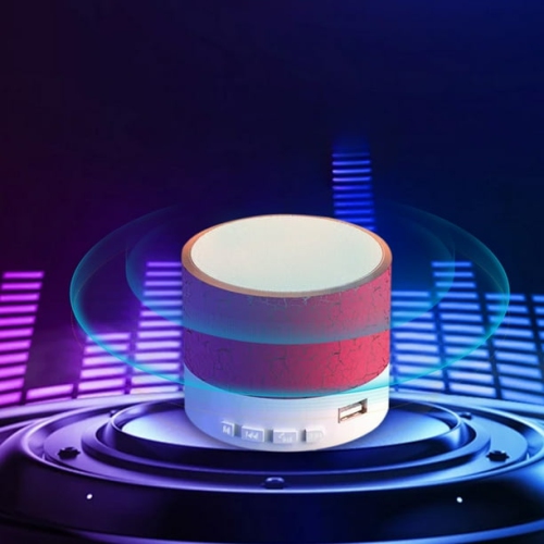 Outdoor passion Bluetooth speaker | Portable subwoofer | Cracked breathing light | Desktop mini wireless speaker "red version"