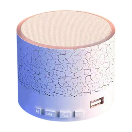 Outdoor pure Bluetooth speaker | Portable subwoofer | Cracked soft light design | Home wireless mini speaker "white version"