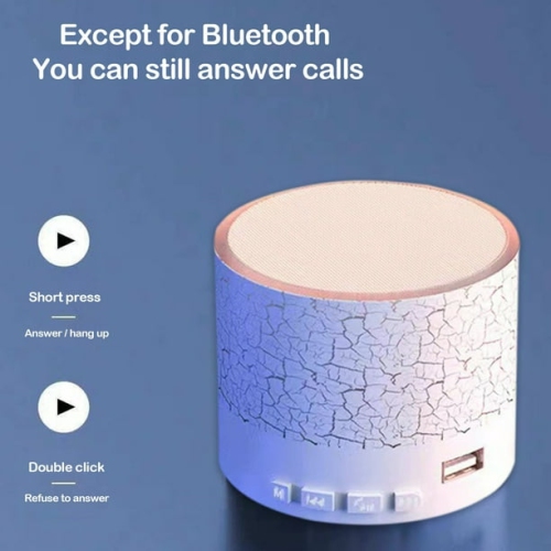 Outdoor pure Bluetooth speaker | Portable subwoofer | Cracked soft light design | Home wireless mini speaker "white version"