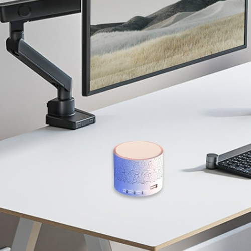 Outdoor pure Bluetooth speaker | Portable subwoofer | Cracked soft light design | Home wireless mini speaker "white version"