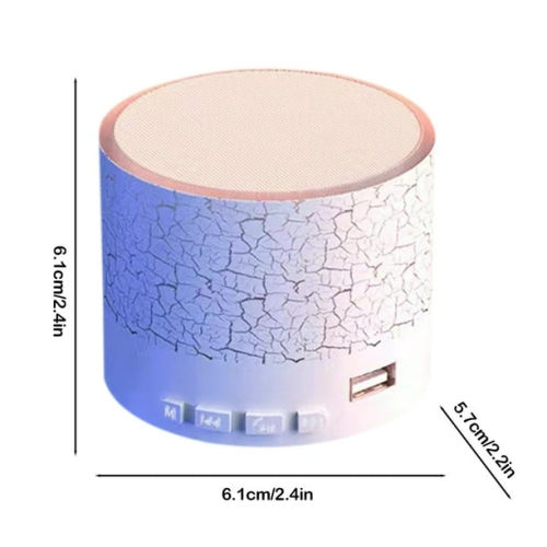 Outdoor pure Bluetooth speaker | Portable subwoofer | Cracked soft light design | Home wireless mini speaker "white version"