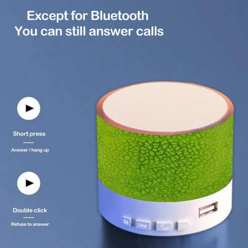 Outdoor sports Bluetooth speaker | Portable subwoofer | Cracked colorful lighting effect | Home camping wireless speaker "green version"