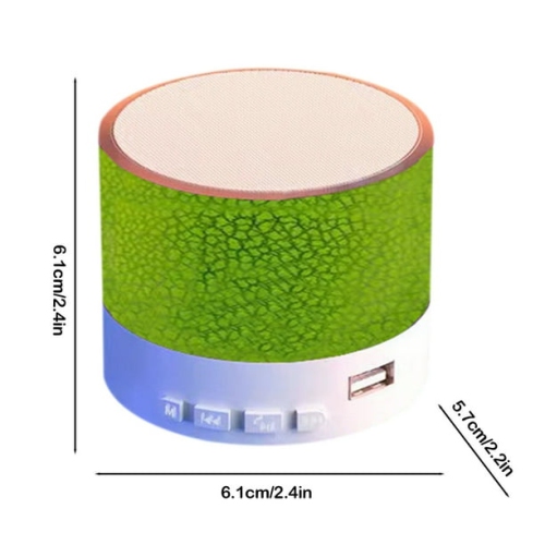 Outdoor sports Bluetooth speaker | Portable subwoofer | Cracked colorful lighting effect | Home camping wireless speaker "green version"